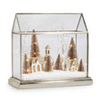12.75" Lighted Snowy Village Terrarium Cozy Pines