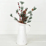 18" Pinecone Berry Spray Cozy Pines