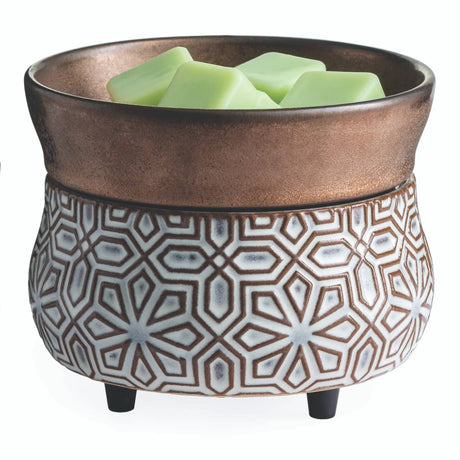 2-in-1 Fragrance Warmer Bronze Geometric Candle Warmers Etc.