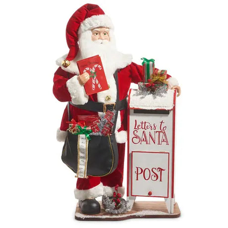 37.5" Santa with Mailbox Cozy Pines