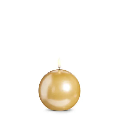 4"X4" Uyuni Gold Round Candle Cozy Pines