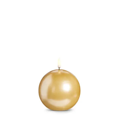 4"X4" Uyuni Gold Round Candle Cozy Pines