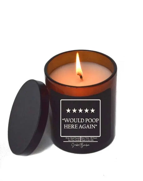 5 Star Funny Bathroom Candle - Pick Scent - Soy Wax Candles Driftless Studios