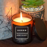 5 Star Funny Bathroom Candle - Pick Scent - Soy Wax Candles Driftless Studios