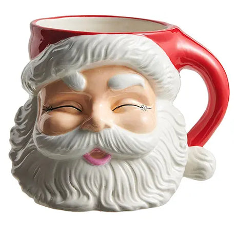 7.5" Red Santa Cozy Pines