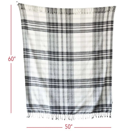 Arleen Woven Plaid Throw Cozy Pines