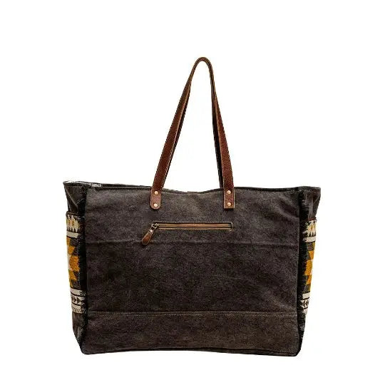 Aztec Western Cowhide Weekender Bag Cozy Pines