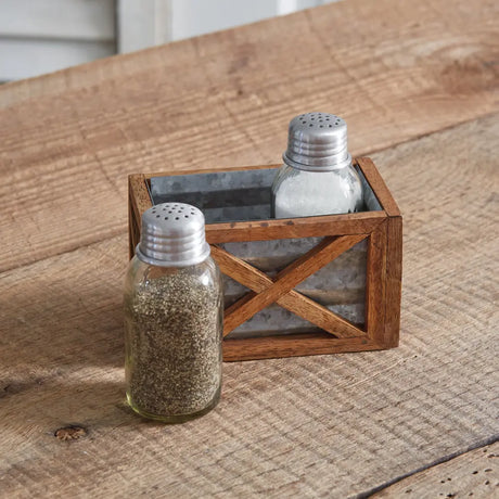 Barn Door Salt & Pepper Caddy Cozy Pines