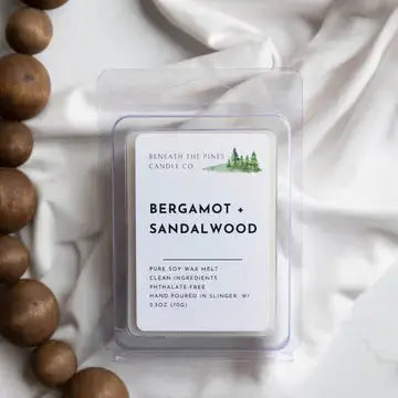 Bergamot + Sandalwood Wax Melt Cozy Pines