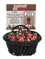 Bigfoot Big Heart Charms in a Basket Ganz