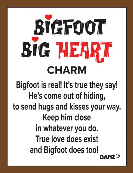 Bigfoot Big Heart Charms in a Basket Ganz