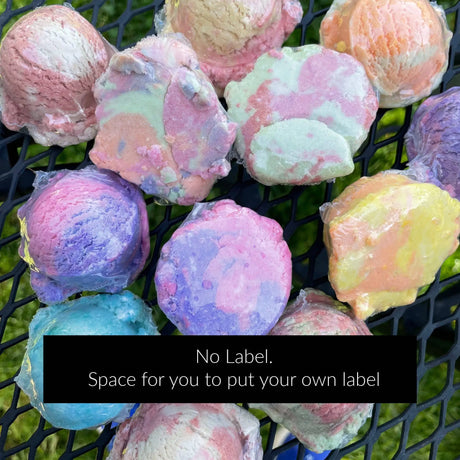 Bubble Scoops Solid Bubble Bath RAINBOW SHERBET Whitetail Lane Farm Goat Milk Soap