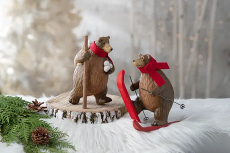 Carved Outdoor Bear Figurine Cozy Pines