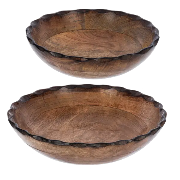 Carved Rick Rack Edge Bowls Cozy Pines