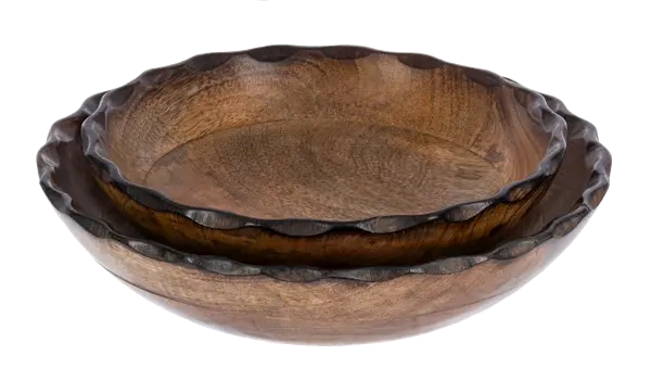 Carved Rick Rack Edge Bowls Cozy Pines