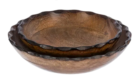 Carved Rick Rack Edge Bowls Cozy Pines