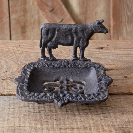 Cast Iron Cow Soap Dish Cozy Pines