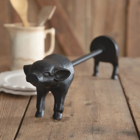 Cast Iron Pig Paper Towel Holder Cozy Pines