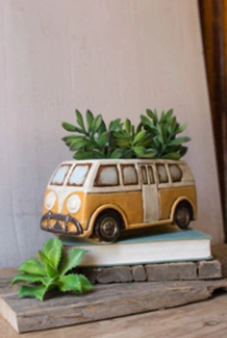 Ceramic Yellow Van Planter Kalalou