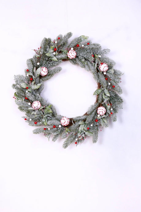 Christmas Peppermint Wreath Wholesale Home Decor