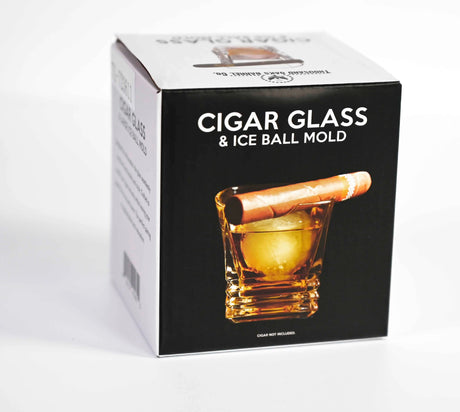 Cigar Glass with Ice Ball Mold ThousandOaksBarrelCo.