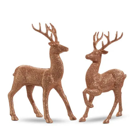 Copper Glitter Deer Cozy Pines