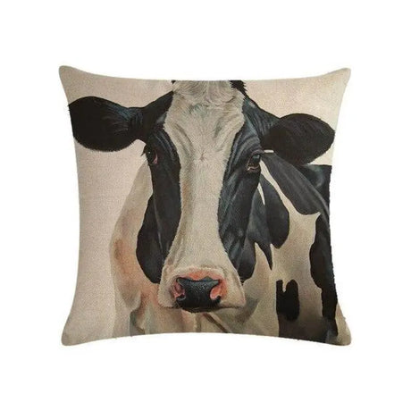 Cow Pillow Case Cozy Pines