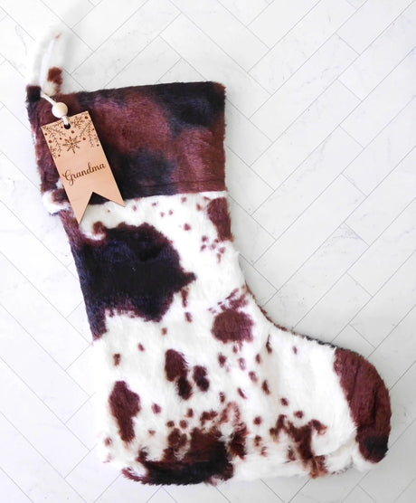 Cow Print Christmas Stocking SHY Designs, LLC