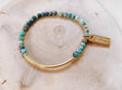 Debbie Kay Genuine Gemstone & Gold Single Layering Bracelet Cozy Pines