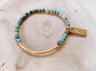 Debbie Kay Genuine Gemstone & Gold Single Layering Bracelet Cozy Pines