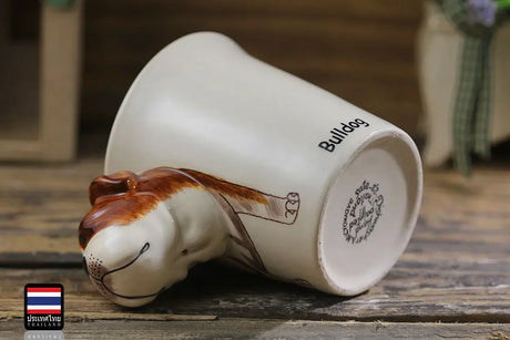 English Bulldog- Handmade Ceramic Mug Cozy Pines
