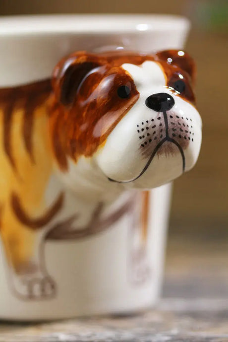 English Bulldog- Handmade Ceramic Mug Cozy Pines
