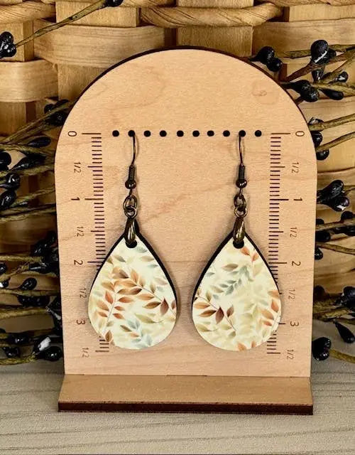 Fall Leaves Teardrop Earrings Cozy Pines