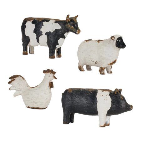 Farm Animal Candle Holder (Set of 4) 4.5"H, 4.75"H, 4.75"H, 5.25"H Resin Melrose Intl.