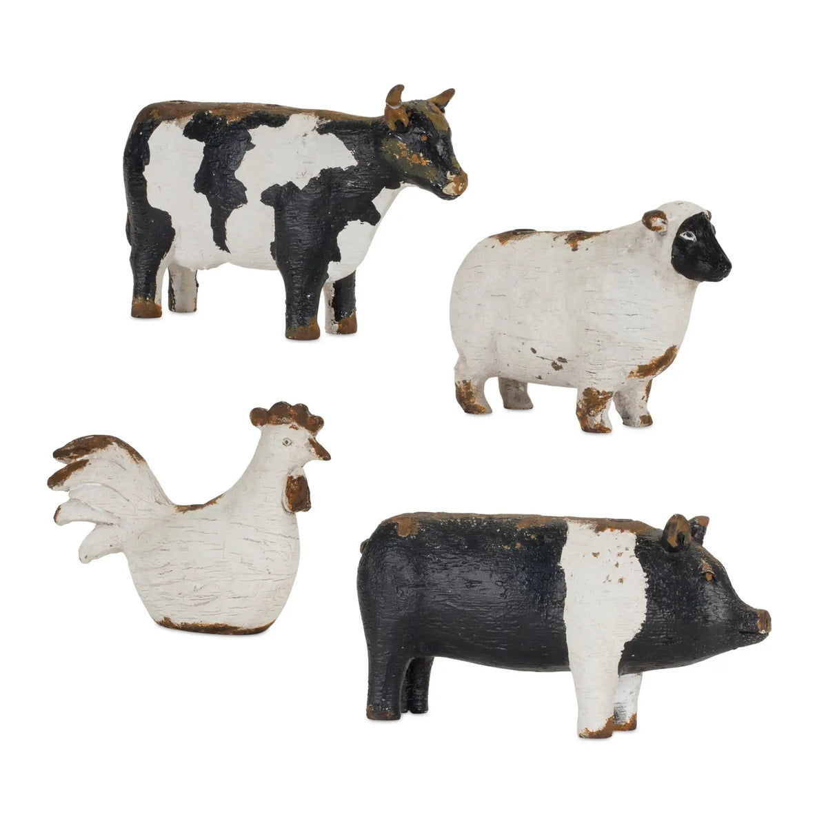 Farm Animal Candle Holder (Set of 4) 4.5"H, 4.75"H, 4.75"H, 5.25"H Resin Melrose Intl.