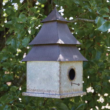 Galvanized Pagoda Birdhouse Cozy Pines