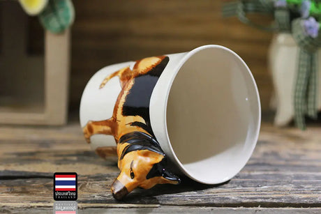 German Shepherd Ceramic Mug - Handmade Cozy Pines