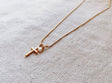 Hepburn Pearl Pendant with Cross Layering Necklace Cecelia Designs Jewelry