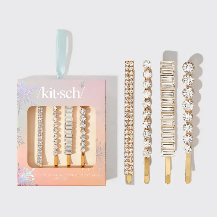Holiday Rhinestone Bobby Pins Cozy Pines