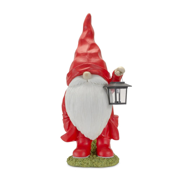 Gnome w/Lantern 11.25"L x 24.75"H Resin Melrose Intl.