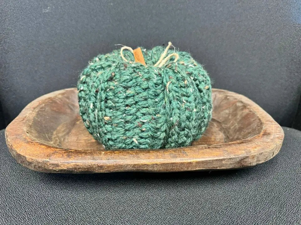 Large Farmhouse Crochet Pumpkins Cozy Pines