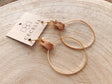 Leather and Gold Plated Hoop Lightweight Earrings Cecelia Designs Jewelry