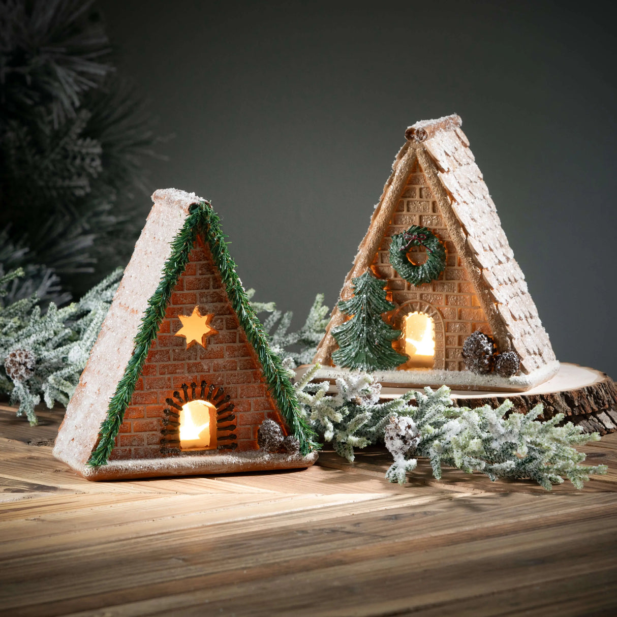 Led Cabin House Cozy Pines