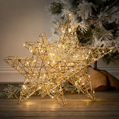 Lighted Outdoor Stars Cozy Pines