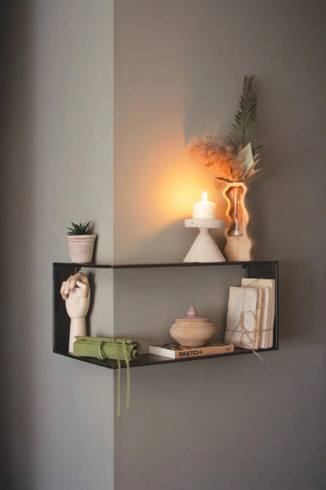 Metal Corner Wall Shelf Kalalou
