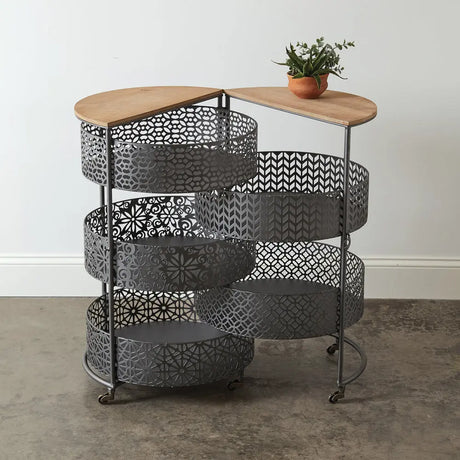 Metal Expandable Storage Table Cozy Pines