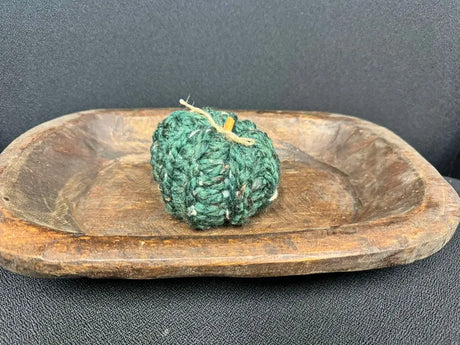 Mini Farmhouse Crochet Pumpkins - Kale  Green Cozy Pines