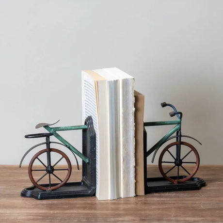 Multicolor Vintage Metal Bicycle Bookends Cozy Pines