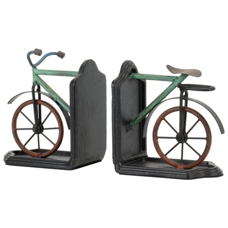 Multicolor Vintage Metal Bicycle Bookends Cozy Pines