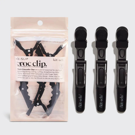 No Slip Crocodile Clip 3pc - Black KITSCH